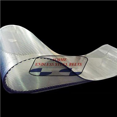 真空吸引用の穴あきスチールベルト